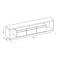 Rack TV 75 Polegadas com 3 Portas – Design Moderno e Espaço Inteligente - imagem 2