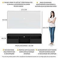 Rack com Painel para TV até 65" – Design Suspenso e Espaço Inteligente - imagem 2
