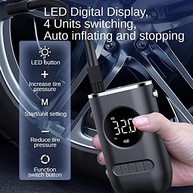 Mini Compressor de Ar Portátil Inteligente: Inflador de Pneu com Display LED e 4 Modos - imagem 4