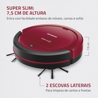 Robô Aspirador Mondial MultiClean RB-09 - 30W, Bivolt, Vermelho/Preto | Limpeza Inteligente com Função Mop - imagem 5