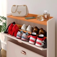 Sapateira 2 Gavetas Basculantes Off White - Organização Inteligente para Até 12 Pares - imagem 5