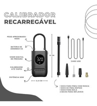 Compressor de Ar Portátil Digital Inteligente: Calibrador Essencial para Carro, Moto, Bike e Mais! - imagem 2