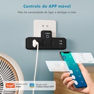 Extensão Elétrica Inteligente Wi-Fi: Controle Total por Voz e App | 3 Tomadas + 3 USB (Tipo-C Incluído) - imagem 4
