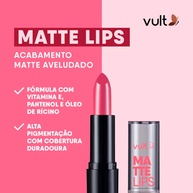 Batom Vult Matte Lips Rosa Magenta: Cor Intensa! - imagem 2