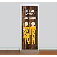 Adesivo Decorativo Porta Banheiro Fluxo Intenso - imagem 1