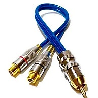 Cabo RCA Y 1xMacho/2xFêmeas Azul - Som Limpo e Sem Interferência - imagem 2