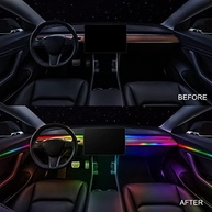 Fita de LED Dreamcolor 35,5cm para Interior de Carro com Controle Master - Iluminação Ambiente Moderna - imagem 4