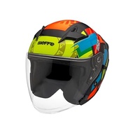 Capacete Moto Aberto Bieffe B-pace Aragon c/ Óculos Solar Interno - Preto Colorido - imagem 5