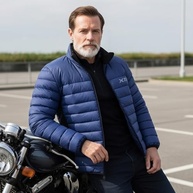 Jaqueta Puffer X11 T?rmica Com Bolsos Externos e Internos Masculina Motociclista Motoqueiro Azul - imagem 3