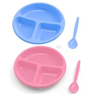 Kit Refeição Infantil com Prato Dividido e Colher Baby - Seguro e Prático para Introdução Alimentar - imagem 2