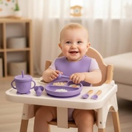 Kit Introdução Alimentar Bebê 8 Peças em Silicone Seguro e Atóxico - Praticidade e Saúde na Primeira Refeição - imagem 4