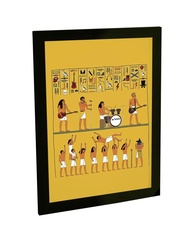 Quadro Decorativo A4 Engraçado - A Invenção Do Rock No Egito | Moldura em Pinus com Acetato - imagem 1