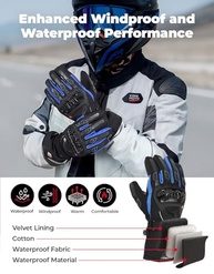 Luvas de Moto KEMIMOTO: Inverno Quente, Impermeável e com Tela Touch - imagem 5