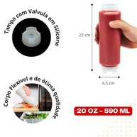 Kit 4 Bisnagas Invertida Molho Calda Foodtruck - 590ml - imagem 4