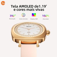 Smartwatch W91 Pro Max: Elegância AMOLED, IP68 e Notificações - Seu Aliado Fashion e Fitness (Pó de Ouro) - imagem 3