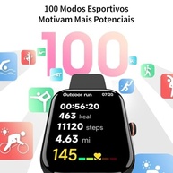Smartwatch Feminino Tela HD 1.91" Alexa Integrada | Relógio Fitness IP68 com 100 Esportes e Monitoramento de Saúde Completo (Rosa) - imagem 5