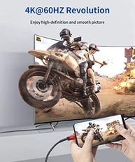 Cabo USB C para HDMI JSAUX 5m 4K 60Hz HDR - Conexão Perfeita para iPhone, Galaxy, iPad e Mais! - imagem 5