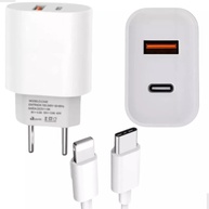 Kit Carregador Turbo 40W iPhone: Dupla USB/USB-C PD 3.0 QC4.0 9.1A + Cabo Lightning - imagem 1