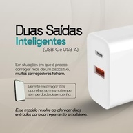 Carregador iPhone Super Turbo 45W: 2 Saídas USB-C/USB-A + Cabo Lightning Emborrachado Ultra Rápido (Certificado ANATEL) - imagem 4