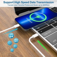Cabo USB-C para Lightning 20W: Carregamento Rápido iPhone - imagem 3