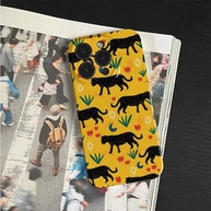 Capa iPhone: Arte Floral Leopardo Amarela - imagem 3