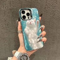 Capa iPhone: Gato Branco Antiderrapante - imagem 3