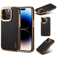 Capa iPhone: Luxo Dourado e Couro Genuíno - imagem 3