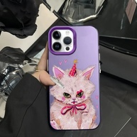 Capinha iPhone Gatinho Fofo: Coração e Festa! - imagem 3