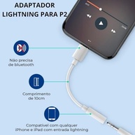 Adaptador Lightning para P2 3.5mm: Áudio de Qualidade para seu iPhone - imagem 3
