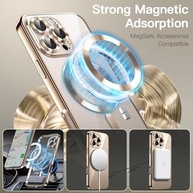 JETech Capa Transparente MagSafe para iPhone 16 Pro Max 6.9" - Proteção Total da Câmera e Design Galvanizado (Titânio-Deserto) - imagem 5