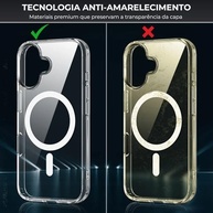 Capa Mag-Safe Premium para iPhone 17: Transparente, Anti-Amarelamento e Proteção de Câmera - imagem 5