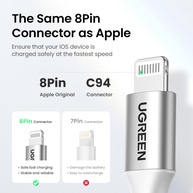 Cabo USB-C UGREEN 20W: Carregamento Rápido iPhone - imagem 2