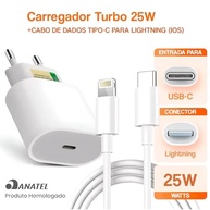 Carregador Turbo 25W Premium® com Cabo USB-C p/ Lightning - Carga Ultra Rápida para iPhone X ao 14 - imagem 3