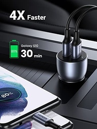 UGREEN Carregador Veicular USB 36W QC 3.0: Carregamento Rápido para iPhone e Galaxy - imagem 4