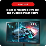 Monitor Gamer LG UltraGear 27” 27GS60F-B IPS Full HD 180Hz 1ms (GtG) NVIDIA® G-SYNC® AMD FreeSync™ HDR10 sRGB 99% HDMI DisplayPort - imagem 5