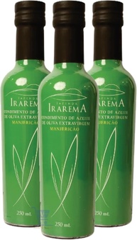 3 Azeites Premiados Extra Virgem Manjericão 250ml - Fazenda Irarema - imagem 1