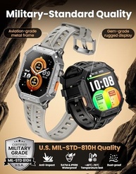HAYLOU IRON N1 Relógio Inteligente Militar para Homens,Bateria com Duração de 100 Dias (850 mAh),Tela AMOLED HD de 2,01"，Bluetooth Telefone Chamada Smartwatch，5ATM à Prova d'água,Assistente de Voz,100+ Modo Esportivo - imagem 4
