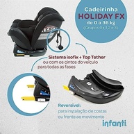 Cadeirinha Infanti Holiday FX Isofix 0-36kg Grey Brave: Segurança e Conforto para Todas as Fases - imagem 4