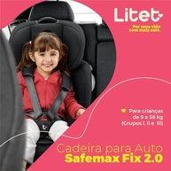 Cadeira Auto Isofix 9-36kg Safemax Fix 2.0 Preta: Segurança e Conforto para Seu Filho - imagem 4