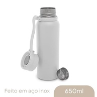 Garrafa Térmica Explorer Branca 650ml - Aço Inox Premium com Isolamento Avançado - imagem 4