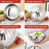 Bacia de Aço Inoxidável com Isolamento Térmico - Proteção Contra Queimaduras, Resistente e Elegante - imagem 5