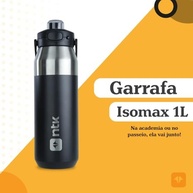 Garrafa Térmica Isomax 1L NTK - Inox 18/8, Isolamento Térmico Avançado para Esportes e Dia a Dia - Preto - imagem 4