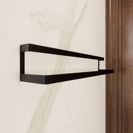 Porta Toalha Duplo 60cm Preto Design Italiano - Modernidade e Estilo para seu Banheiro - imagem 1