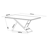 Mesa de Jantar Noble: 200x90 + 8 Cadeiras Iza - imagem 2