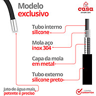 Tubo Flexível para Torneira 3/4” Preto: Instale Já! - imagem 1