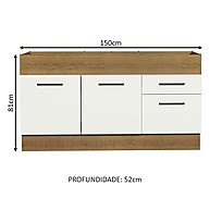Balcão de Pia Cozinha 150cm: Organize Já! - imagem 2