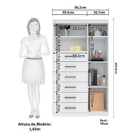Cômoda Multiuso 6 Gavetas e Espelho: Organize Já! - imagem 2