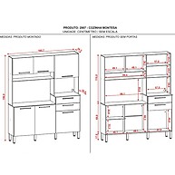 Cozinha 6 Portas e 2 Gavetas: Organize Já! - imagem 2