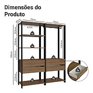 Closet Modulado 140cm Valencia Madesa: Organize Já! - imagem 2