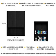 Armário Lavanderia 2 Portas Preto – Organize Já! - imagem 2